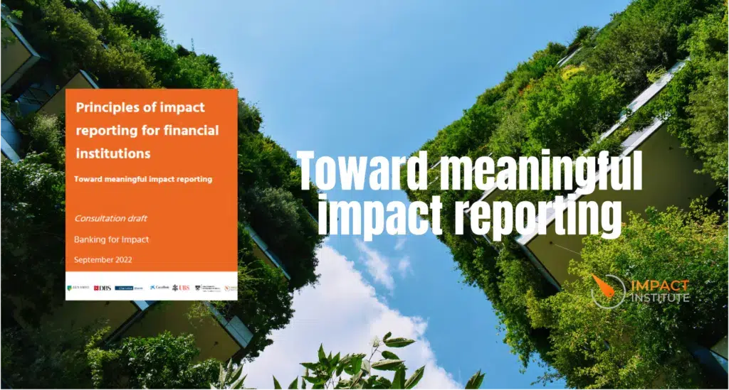 Banking For Impact publishes guide on Impact measurement in the financial sector